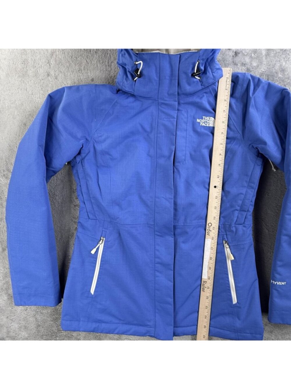 The North Face Jacket Womens Small Blue HyVent Insulated Hooded Ski Winter Parka - Picture 12 of 16